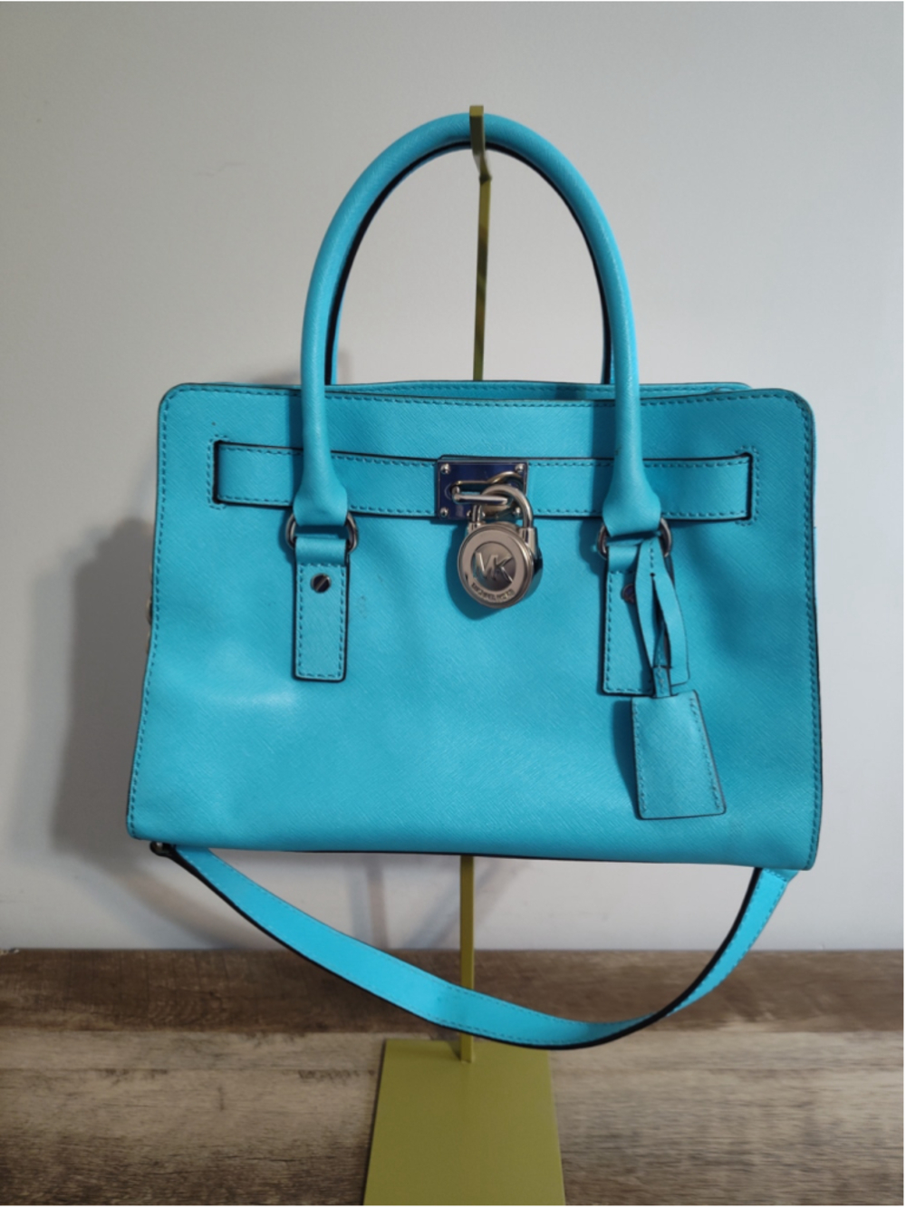Women's Michael Kors Satchel Bag One Size Blue Silver